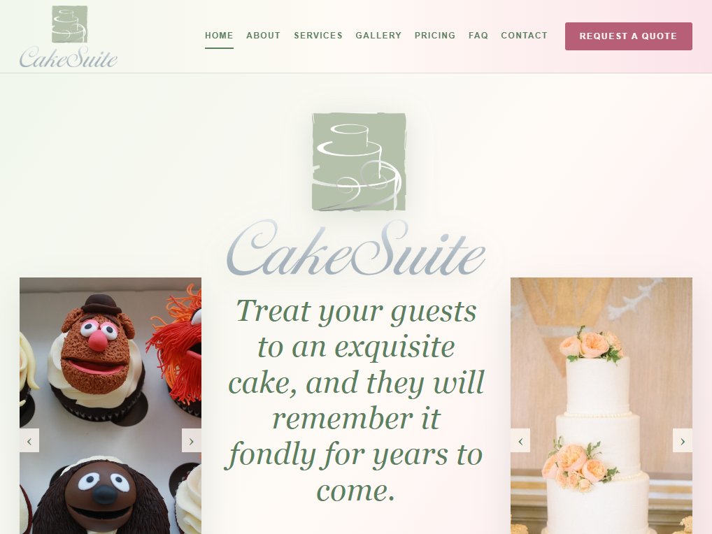 CakeSuite — custom cake bakery website by Harvey Web Design